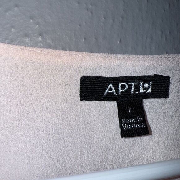 Apt 9 Women’s Blouse Top 3/4 Sleeve Ruffles Bohemian Perforated Details Size L - Picture 8 of 11